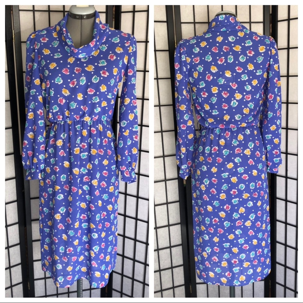 Vintage floral sheer dress